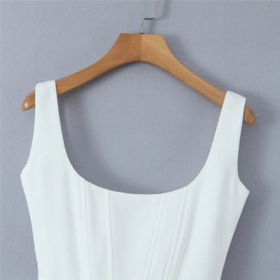 Summer clothes women 2024 short dresses women evening party dresses white bodycon mini dress birthday dresses luxury fish bone