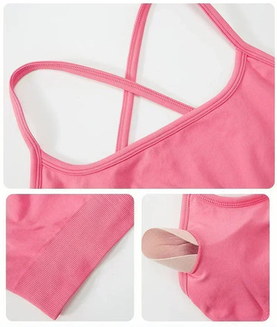 Yoga, Sports, Cycling, Vest, Halter Bra for Women, Seamless Breathable, High-support Sports Bra, Yoga, Running, Gym Exercise