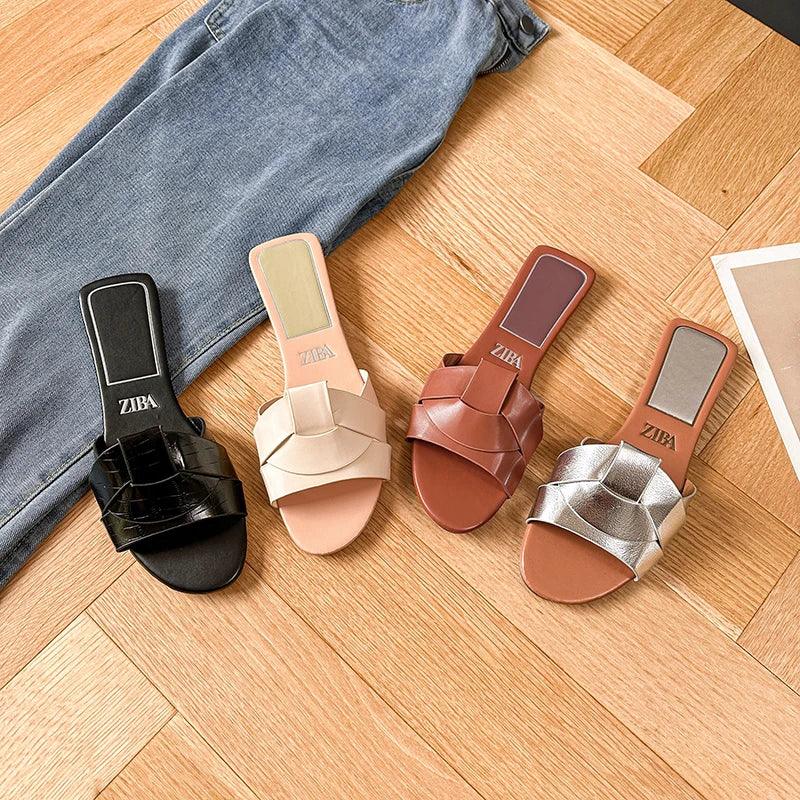 Designer Woman Flat Slippers 2025 Luxury Designer Sandals Casual Bottom Slippers Summer Women Sandals New Shoes for Women