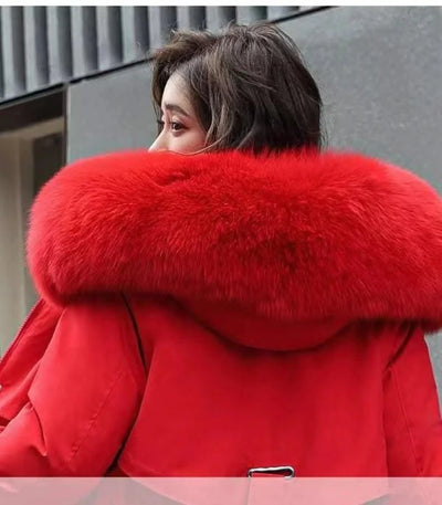 Women's Winter Hodded Fleece Padded Jacket Windbreaker Office Lady In Coats & Jackets Outerwear