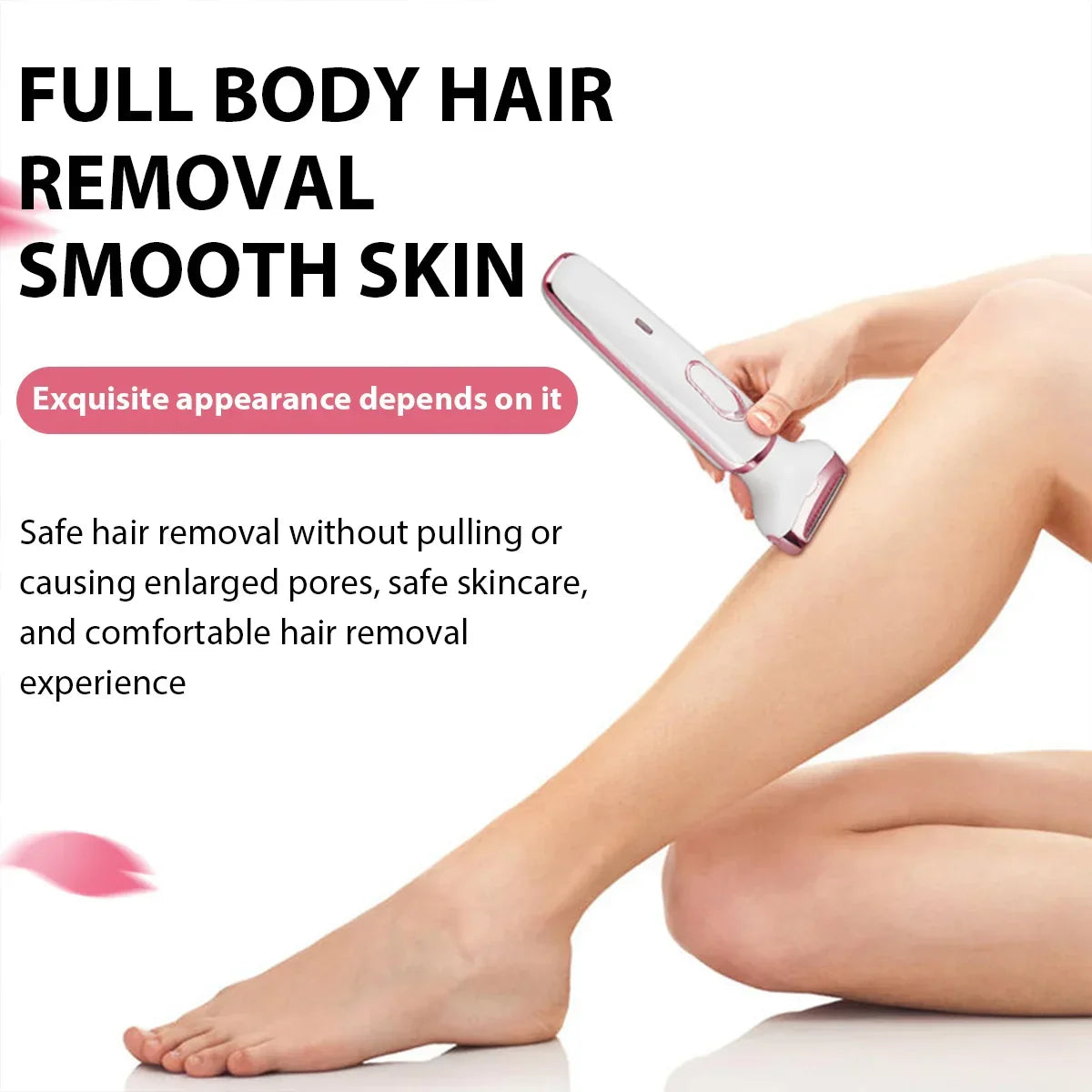 4in1 Electric Epilator Lady Shaver Body Arm Leg Hair Removal Device Painless Cordless Eyebrow Trimmer Women Razor USB Charging