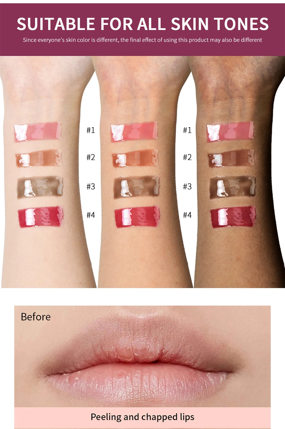 Plump Moisturizing Glossy Mirror Lip Gloss Nutritious Lip Oil Cosmetic Portable Lip Makeup Reduce Fine Lines On Lips For Women