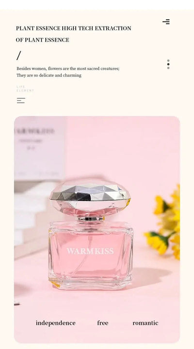 Luxury diamond women's perfume, spray flirting, long-lasting fresh floral and fruity fragrance, romantic and attractive birthday