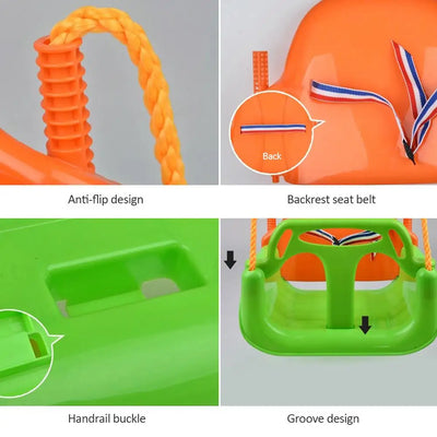 Children Swing Disc Toy Seat Kids Swing Rope Swings Outdoor Playground Hanging Garden Play Entertainment Activity For Adult/Kid