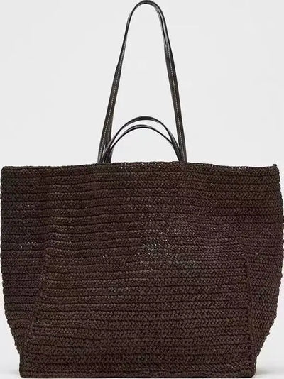 2025 Women Handbags Handmade Woven Summer Beach Bag Big Shopper Purses Large Capacity Straw Tote Bag Designer