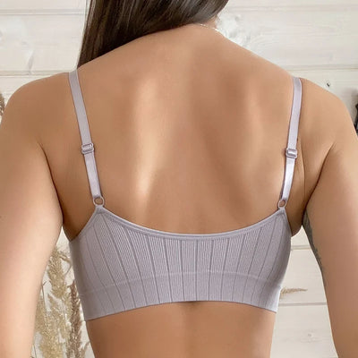 Women Seamless Sports Crop Top Sexy Bra Female Bralette Sleeveless Camis Crochet Tank Underwear Summer Lingerie Tube Tops