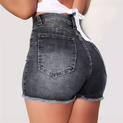 Slim Fit Elastic Jeans Shorts Breathable Comfortable Thin Denim Fashionable Comb Short Hair Design Women's Summer Shorts