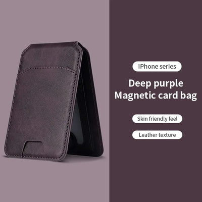 Magsafe Magnetic Leather Wallet Holder Case For iPhone 16 15 14 13 12 Pro Max Mobile Phone Holder Card Bag Covers Accessories
