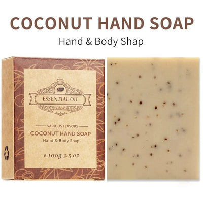 4 Pack Of Lavender Frosted Soap - 4, Coconut, Tea Tree Essential Oil - Kraft Paper Box For Gifts And Luxurious Travel Experience