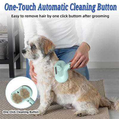 Dog Steam Grooming Brush Pet Spray Hair Removal Comb ABS Luxury Grooming Brush For Smooth Coat Pet 3 In 1 Groomer Steam