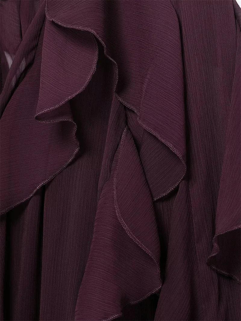 Ruffles Elegant Shirts & Blouses for Women 2025 Long Sleeve Semi-Transparent Tops For Women Spring Shirt And Blouse Top