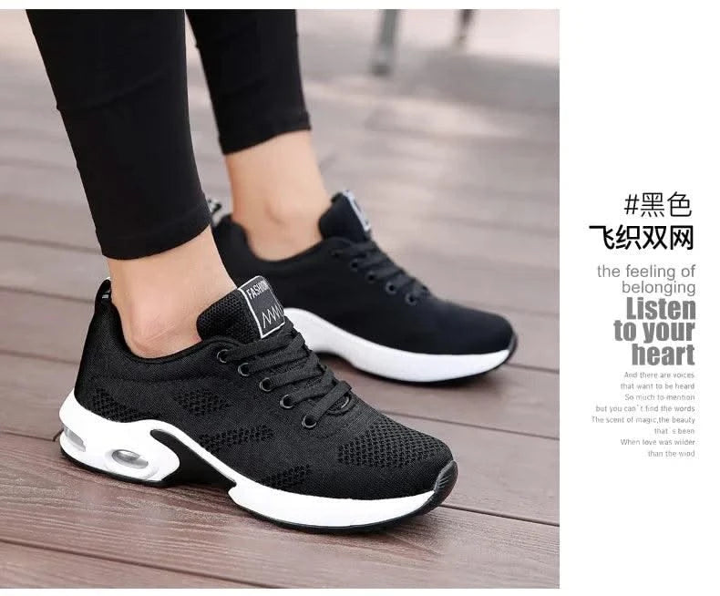 Sports Shoes for Women Spring White Breathable Casual Sneakers Summer Breathable Air Cushion Running Zapatillas Mujer Girl Shoes
