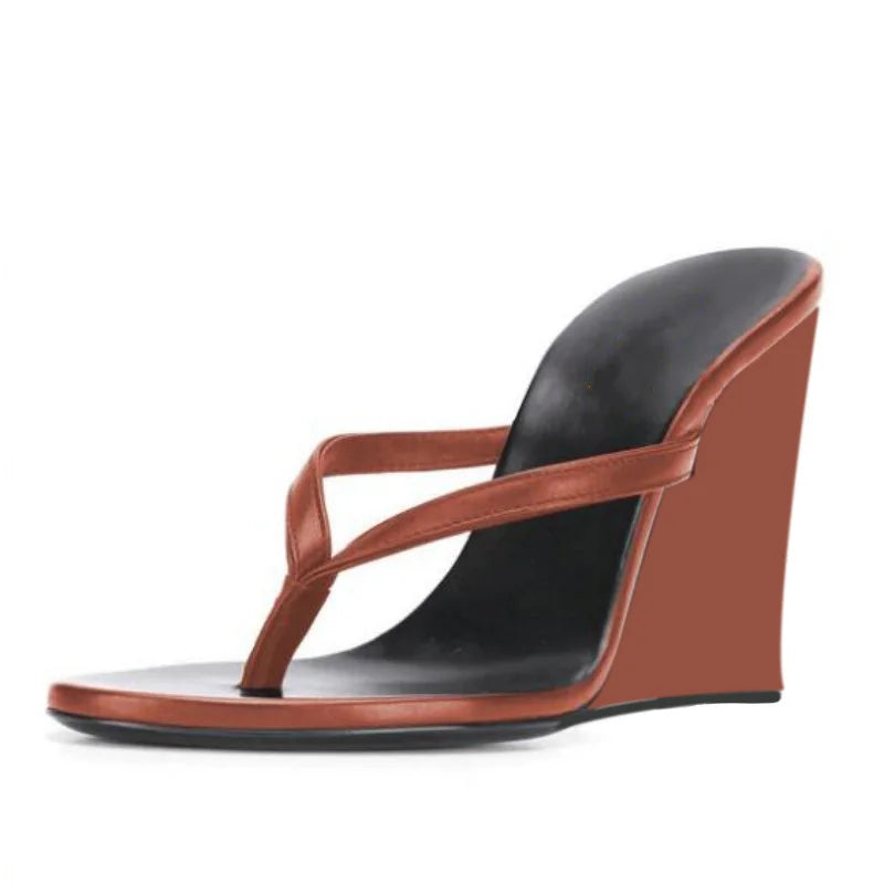 Women’s Summer Spring Wedge Flip Flops Sandals Casual Beach Non-Slip High Heel Slippers Lightweight Comfort Shoes Customized