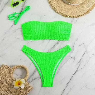 Sexy Women's Swimsuit 2025 Summer Bikini Two-piece Swimwear for Woman Beachwear Halter Bikinis Sets Swimming Beach Bathing Suits