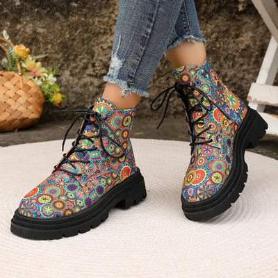 Women's Short Boots, Round Toe Thick-soled Sleeve Design, PU Upper, Simple and Versatile Style, Autumn Casual Wear Women's Boots