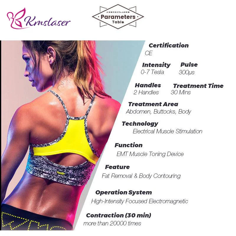 Portable Muscle Stimulation Body Sculpting Beauty Equipment Hot Sale RF HIEMT Machine Body Slimming Muscle Increase Device