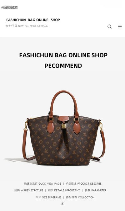 2025 French Luxury Handbag for Women Designer Tote Elegant Structured Shoulder Bag High-End Minimalist Chic Versatile