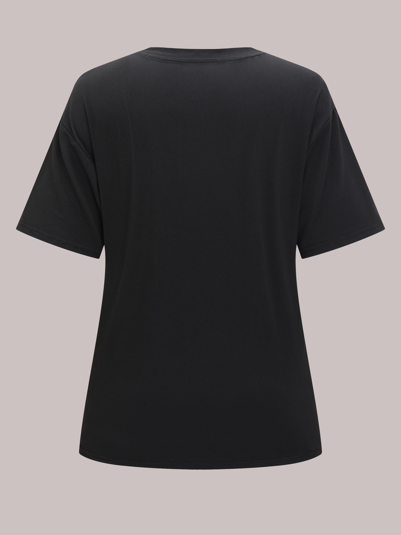 Solid Crew Neck T-shirt, Casual Short Sleeve Loose T-Shirt For Spring & Summer, Women's Clothing