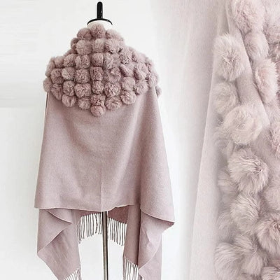 Winter Thick  Genuine Rabbit Fur Scarf for Women