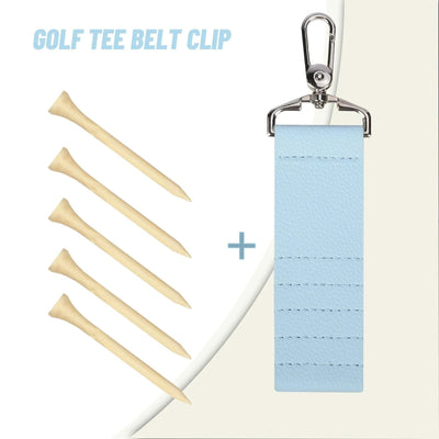 Portable PU Leather Golf Tee Holder  Quick Access Anti-Loss Clip for Outdoor Sports  Durable Golf Accessories