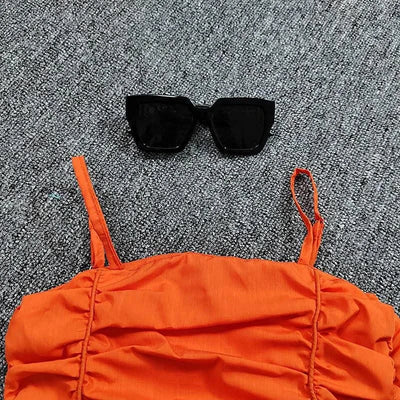 1-8years Baby Kids Summer Clothing For Girls Sleeveless Crop Tops+Cargo Pants 2pcs/sets Children's Fashion Clothes Outfits Girl