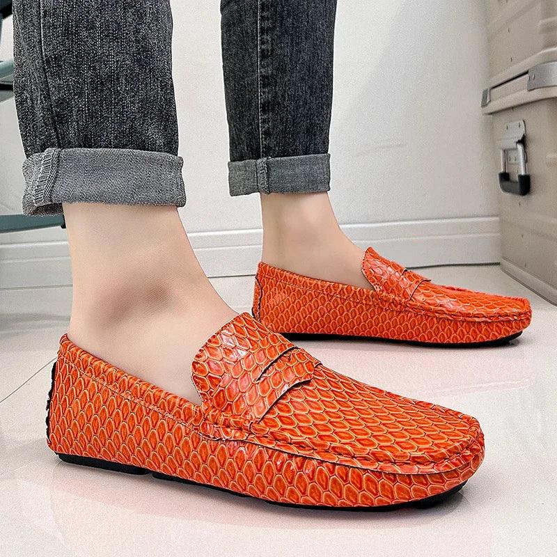 New Loafers Men Handmade Leather Dress Shoes Man Driving Flats Slip on Luxury Comfy Moccasins Black Party Shoes for Men