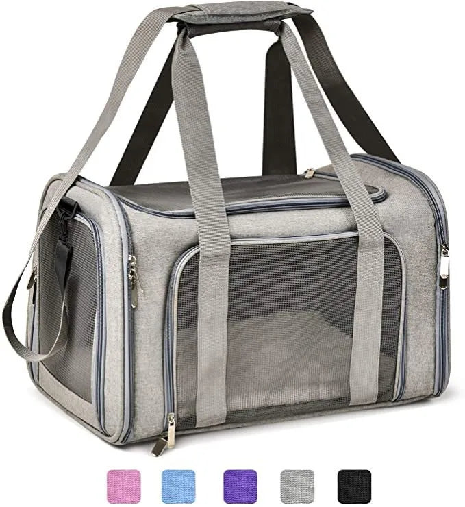 Dog Carrier Bag Soft Side Backpack Cat Pet Carriers Dog Travel Bags Airline Approved Transport For Small Dogs Cats Outgoing