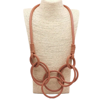 BARWODO New Rubber Chain Necklace For Women Simple Handmade Elasticity Jewelry Sweater Chains Party Accessories Luxury Necklaces