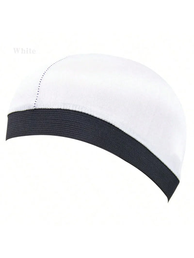 Dome Wave Cap Silk Bonnet Satin Elastic Breathable Turban Hat Hair Headwear Bonnets Hats Fedoras Beanie For Adult