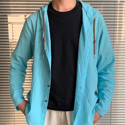 Men's Linen Shirt Solid Streetwear