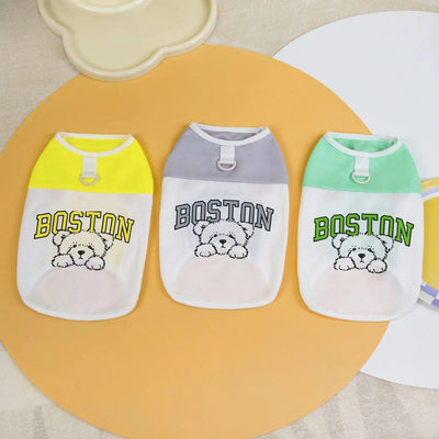 Summer Cool Dog Clothes New Dogs Pet Vest For Puppy Breathable Vest T-shirt Costume Bulldog Dog T-shirt Outdoor Pets Clothing