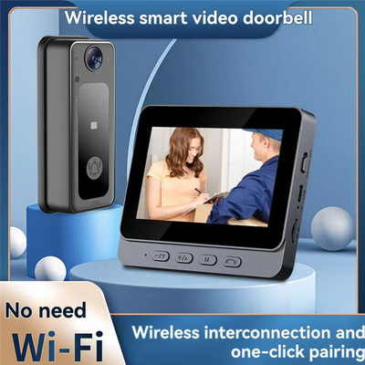 ABGB-Tuya HD Video Doorbell With 4.3In LPS Screen - Wireless Intercom And Night Vision Smart Door Camera