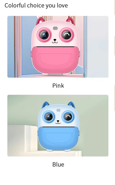 Children Digital Camera Instant Print Toys For Kids Thermal Print Camera HD 1080P Instant Photo Printing Camera Video Toys Gift