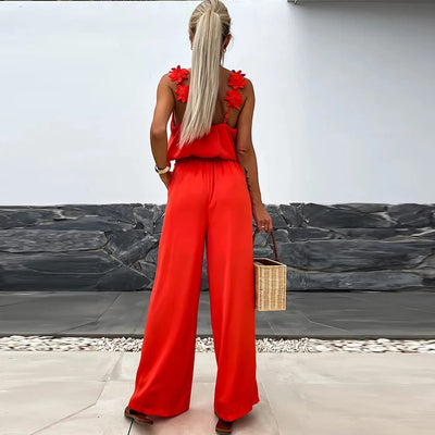 Female Jumpsuit For Women Casual Summer Solid Loose Long Pants Jumpsuit Women Bohemian Rompers Jumpsuit Overalls Female