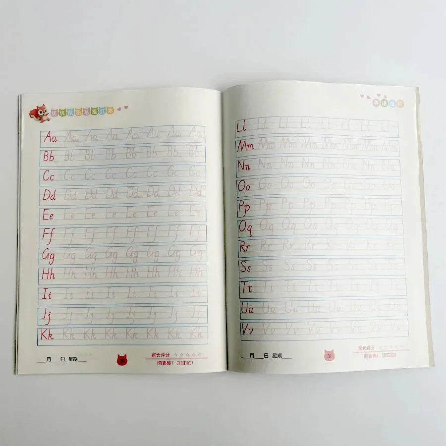 Hot SaleEnglish Excercise Book，Writing Learning English，For Kid Children kindergarten Exercises Calligraphy Practice Book libros