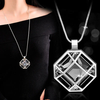 Long Necklaces & Pendants for Women Maxi Collier Femme Geometric Chain Fashion Necklace Statement Colar Accessories Jewelry 2024