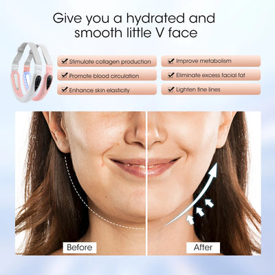 Face Lifting Device Red Light Skin Rejuvenation V Face Massager Double Chin Lift Up with Remote Control Facial Beauty Instrument