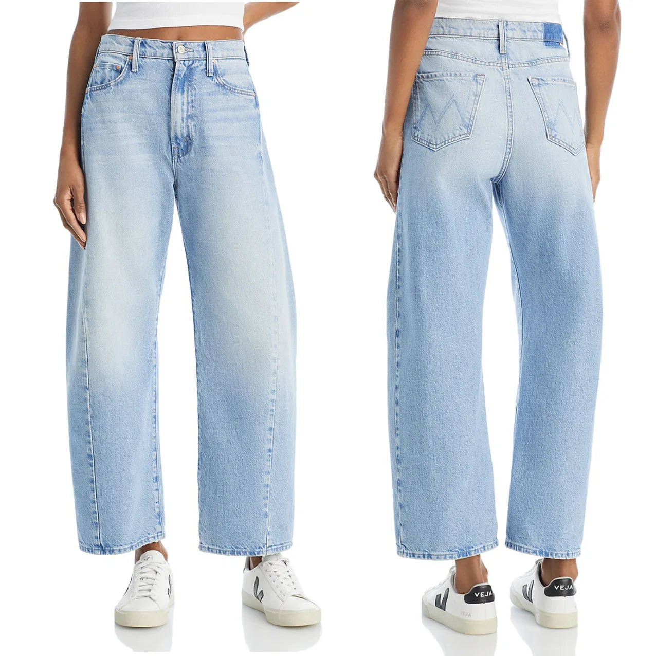 24 Spring/Summer New European and American High Waist Small O-cut Denim Pants for Women