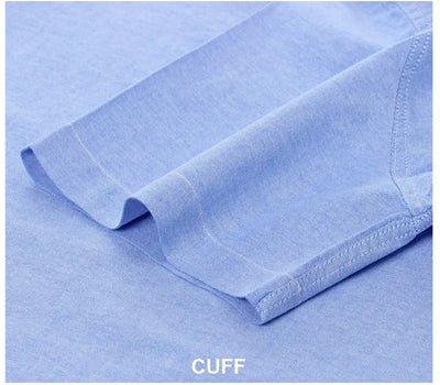 Oversized 5XL 6XL Oxford Shirts For Men 100% Cotton Short Sleeve Summer Leisure Striped Office Social Formal Blue Man Clothing