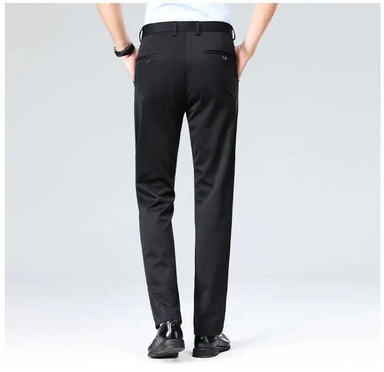 Plus Size Big and Tall Mens Trousers Business Casual Loose Straight Leg Pants Comfort Fit Office Work Commuting No Tight Classic
