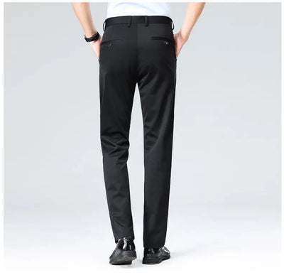 Plus Size Big and Tall Mens Trousers Business Casual Loose Straight Leg Pants Comfort Fit Office Work Commuting No Tight Classic