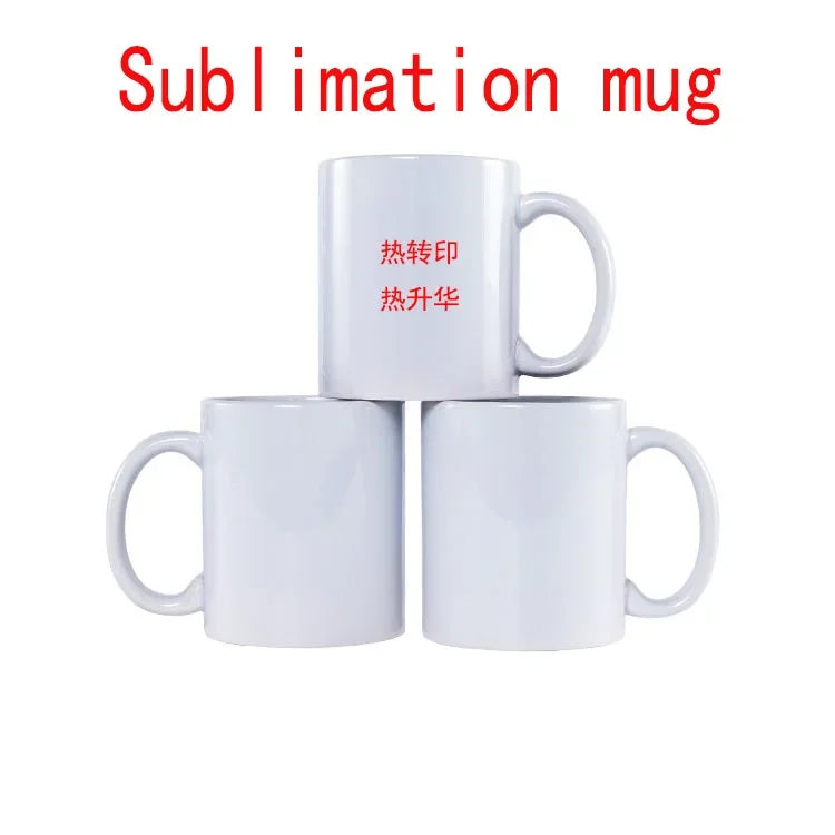 4 Pack 11OZ Sublimation Mugs Sets Classic Blank Drinking Cups with Handles DIY Coffee Mug Gift for Sublimation Paper