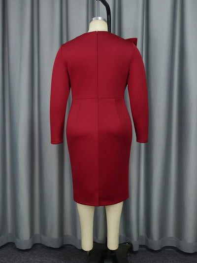 Customized Elegant Church Dresses for Women Party Bodycon Long Sleeves with Lace Appliques Sheath Classy Occasion African Weddin