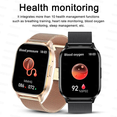 Women Smartwatch 2.01inch AMOLED Screen Bluetooth Call  NFC Sport Watch Blood Pressure Music Women Smart Watch for Huawei Xiaomi