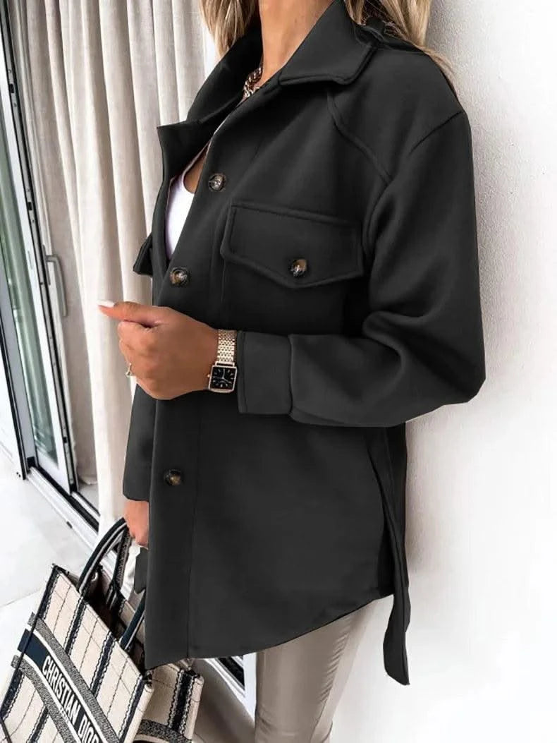 Women Fashion Jacket Thickened Windproof Thermal Coats Versatile Daily Wear
