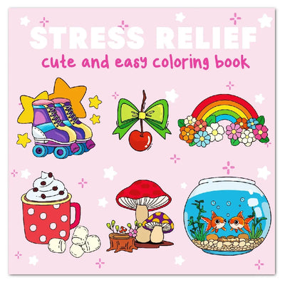 Teenage Adult Coloring Book, Cute and Simple Large-sized Coloring Book