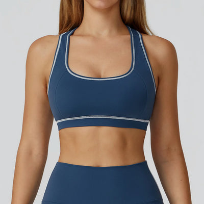 Yoga Bra Women Breathable Sports Bra Anti-Sweat Fitness Shockproof Crop Top Push Up Gym High Strength Workout Underwear