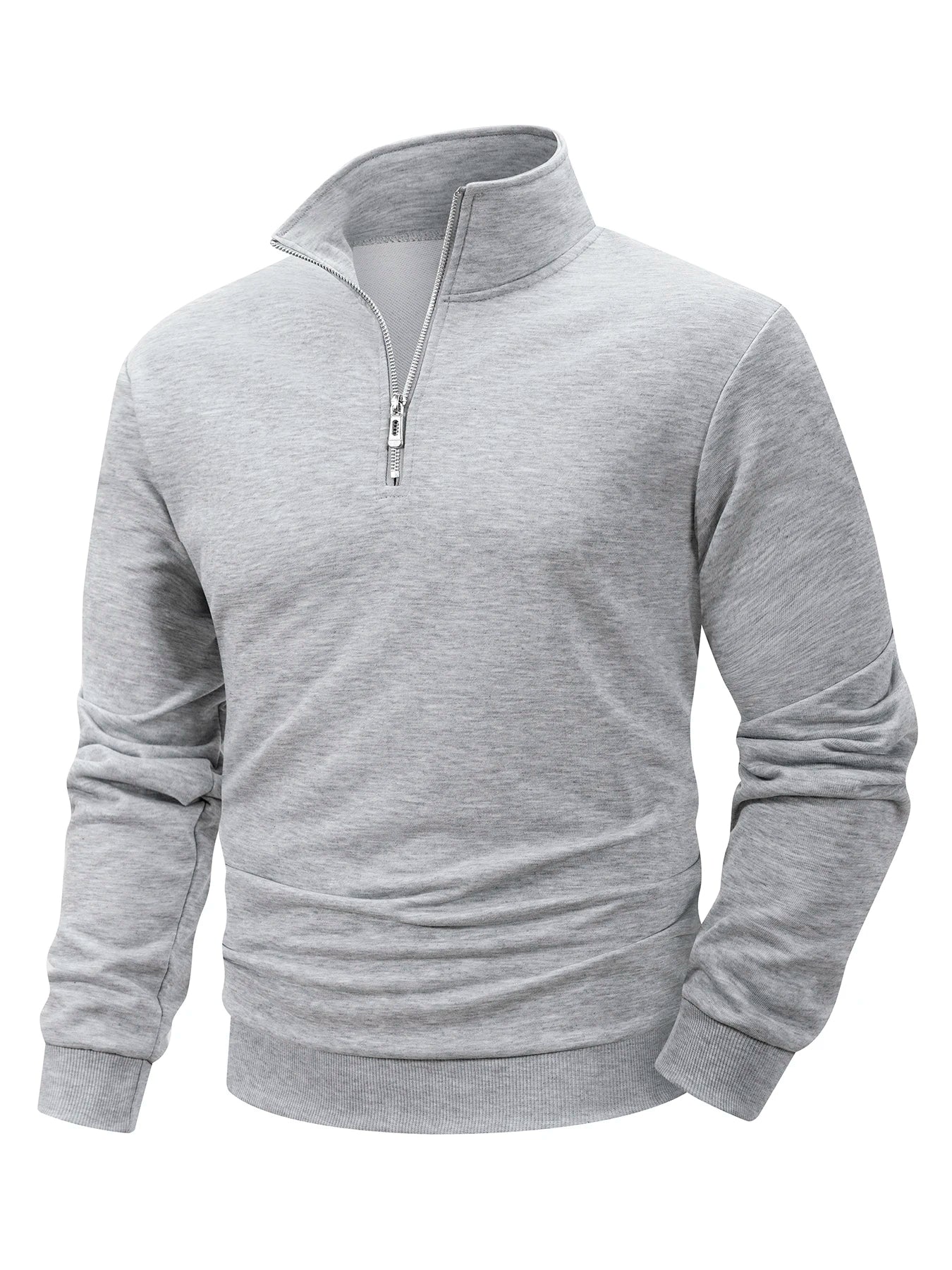 2025 Men Sweatshirts Spring Autumn Pullover Half Zipper Pullover for Male Hoody Outdoor Sweatshit Solid Color Stand Collar S-3XL