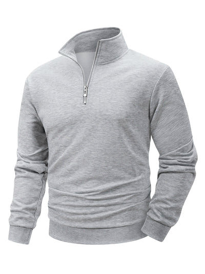 2025 Men Sweatshirts Spring Autumn Pullover Half Zipper Pullover for Male Hoody Outdoor Sweatshit Solid Color Stand Collar S-3XL