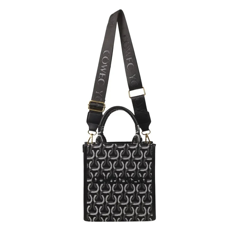 2025 Designer Sheet Music Bag for Women - Colorblock Crossbody Purse, Chic Shoulder & Handheld Tote with Adjustable Strap